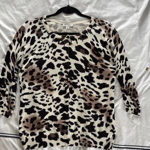 Animal Print Cardigan Sweater